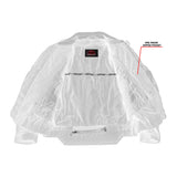 Mens Leather & Mesh Motorcycle Jacket  – Waterproof Liner
