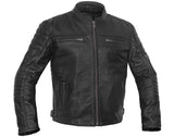 Men's Lightweight Drum Dyed Naked Lambskin Crossover Scooter - Black