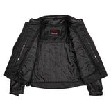 Men's Lightweight Drum Dyed Naked Lambskin Crossover Scooter - Black