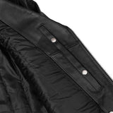 Super Arnold Men's Black Leather Jacket – Retro Design