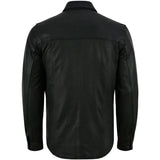Men's Premium Lightweight Black Leather Shirt