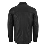 Men's Premium Lightweight Black Leather Shirt