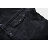 Men's Premium Lightweight Black Leather Shirt