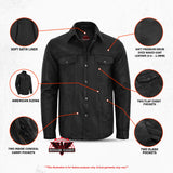 Men's Premium Lightweight Black Leather Shirt