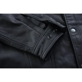 Men's Premium Lightweight Black Leather Shirt