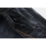 Men's Premium Lightweight Black Leather Shirt