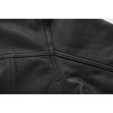 Men's Premium Lightweight Black Leather Shirt