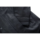 Men's Premium Lightweight Black Leather Shirt