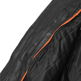 Men's Premium Vented Motorcycle Jacket – Side Laces