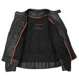 Men's Premium Vented Motorcycle Jacket – Side Laces