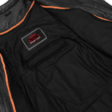 Men's Premium Vented Motorcycle Jacket – Side Laces