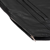 Full Hand Black Leather Motorcycle Jacket