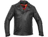 Black Speed Men's Motorcycle Leather Jacket  – Smart Access Pocket