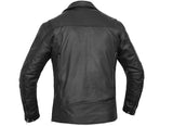 Black Speed Men's Motorcycle Leather Jacket  – Smart Access Pocket