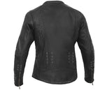 Women's Stylish Jacket with Grommet and Lacing Accents