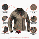 Fusion Flow Women's  Leather Motorcycle Jacket