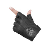 Reflective Skull Fingerless Glove