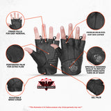 Reflective Skull Fingerless Glove