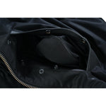 Men's Black Leather Motorcycle Vest with Upgraded Style
