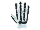 Glove Grace White and Black Skeleton Hand Riding Glove