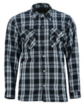 Checkered Men's Armored Black and White Flannel Shirt