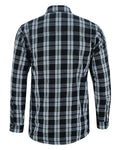 Checkered Men's Armored Black and White Flannel Shirt