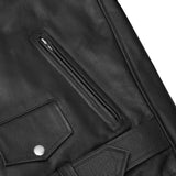 Dawn Rider Men's Premium Black Leather Motorcycle Jacket