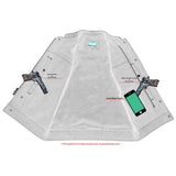 Men's Titan Black Leather Vest -  Milled Cowhide, Hidden Zipper