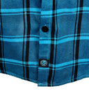 The "Survivor" Teal Flannel (Hidden Snap Collars)