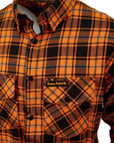 The "Harvest" Orange, Black & Gray Flannel (Hidden Snap Collars)