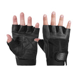 Leather / Mesh Fingerless Glove