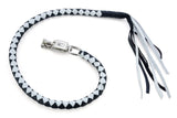 GBW24 Leather Biker Whip-White/Black