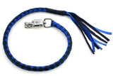 GBW25 Leather Biker Whip-Blue/Black