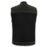 Gloom Gold Men's Black Mesh Textile Vest