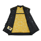 Gloom Gold Men's Black Mesh Textile Vest