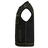 Gloom Gold Men's Black Mesh Textile Vest