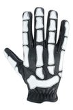 SkullTrail Men's leather  gloves Black & White