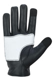 SkullTrail Men's leather  gloves Black & White