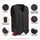 Men's Gold Traditional Vest - Black