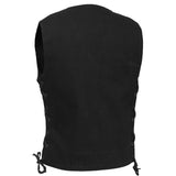 Women's 6 Pocket Denim Utility Vest - Black
