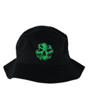 Black Bucket Cap Green Center Clover