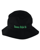 Black Bucket Cap Green Center Clover