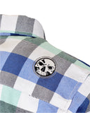 The "Sea Breeze" Flannel (Hidden Snap Collars)