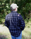 The "Silent Night" Black & Grey Flannel (Hidden Snap Collars)