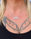 Stainless Steel Text Necklace