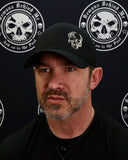 CLOSEOUT Medium Two-Tone Skull - Black "Never Fade" Fitted Cap