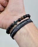 "Always Remember" Beaded Cross Bracelet