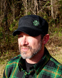 LIMITED EDITION Clover Logo Cadet Style - Distressed Black Adjustable Cap