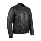 Ace - Ultra Men's Black Leather Motorcycle Jacket