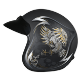 DOT Approved Daytona Cruiser Open Face Motorcycle Helmet - Men, Women & Youth - With Visor & Graphics - W/ Wild Soul